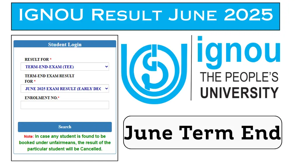 IGNOU Result June 2025