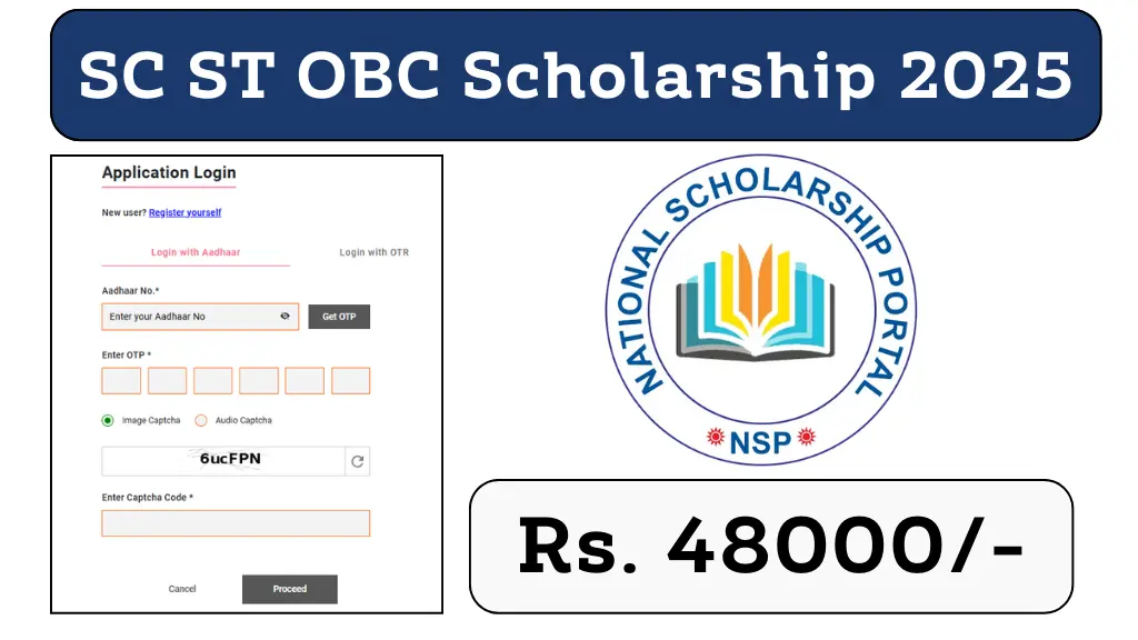 SC ST OBC Scholarship 2025